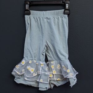 Light Blue/Aqua Daisy Lace Ruffle Bottoms